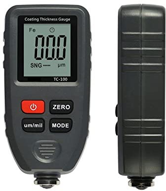TC100 Automobile Thickness Gauge Car Paint Tester Thickness Coating Meter Ultra-precise 0.1micron/0-1300,DIY Tools(Gray)