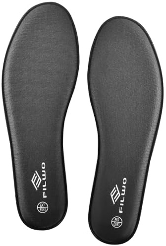 FILWO Solette in Memory Foam Donna Uomo - Solette Scarpe per Stivali, Lavoro, Sportive e Casual, Comfort Assorbimento degli Urti per il Supporto del Piede Suole Interne, Grigio Uomo EU 44