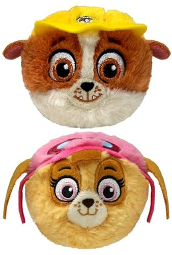 TY Paw Patrol Skye und Rubble Bouncy Balls 2er-Set – Weiche Plüschtiere für Kinder – Kuschelige Sammelfiguren – Lustiges Geschenk für Jungen & Mädchen