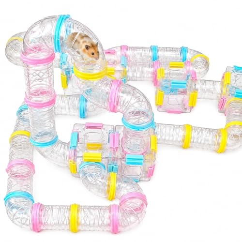 94 pezzi DIY Criceto Tunnel-Terreno di Gioco Modulo,Tubo Casa Piattaforma Esercitazione per Topo Criceti Topi Gerbil Piccoli Animali