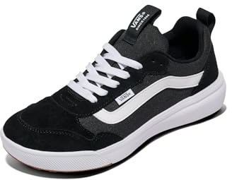 Vans Baskets Exp pour Homme, Toile en Daim Noir et Blanc, 47 EU