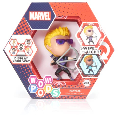 Hawkeye | Figurine de Super-héros Lumineuse à tête branlante | Jouets et Cadeaux Officiels Marvel | Numéro 204 de la série