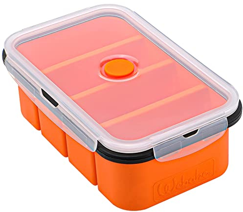 webake Cubos de sopa para congelador, recipientes de silicona para alimentos con tapa, 250 ml, bandeja extragrande para cubitos de hielo para sopa, caldo, salsa, mantequilla, preparación de comidas