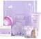BODY & EARTH Geburtstagsgeschenk für Frauen - 5tlg. Orchideenduft Geschenkset mit Duftkerze, Körperbutter, Handcreme, Badebombe, Geschenkbox Wellness Set für Freundin, Mama,