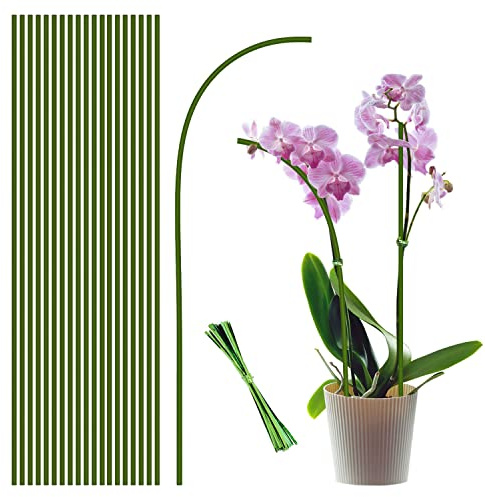 20Pcs Plant Stakes, 18IN Orchid Support Stakes for Indoor Plants