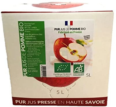 Pur jus pomme BIO - France - Bib 5L