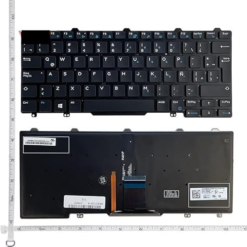 YANHAO [Laptop-Tastaturen] RU/BR/SP/LA/AR Beleuchtete Tastatur for Dell Latitude 7350 E5250 E7270 E7250 7250 5250 PK1313O3B35 SN7231BL SG-63210-40A 0PTKNG (Color : LA Backlight)