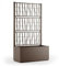Bac a fleur Ethica rectangulaire 80 cm avec treillis taupe