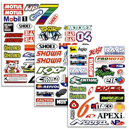 Monster Motocross Aufkleber - Wetterfeste Vinyl Aufkleber für Motorräder, Elektrofahrzeuge, Rennwagen, Skateboard, Helme uvm.