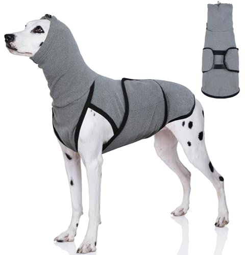 Hjyokuso Hundepullover Mit Beruhigender Kapuze und Ohrenschutz, Hundemantel Für Kleine, Mittelgroße und Große Hunde, Beruhigungsweste Für Ängstliche Hunde