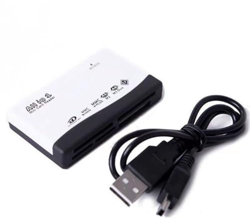 Lector de tarjetas USB 6 en 1 MS TF, visor de tarjetas de memoria, ordenador portátil, PC, adaptador de transferencia de datos con cable de datos