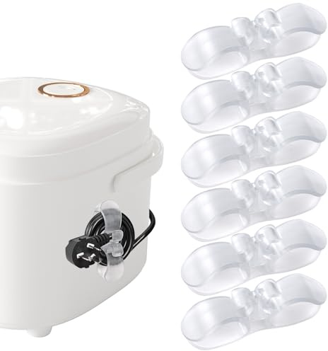 6 Pezzi Organizer per Cavi Elettrodomestici, Clip Cavo Adesivo, Organizzatore per Cavi Autoadesivo, Avvolgicavo Autoadesive Cucina per Frullatori, Macchine Caffè,Tostapane Cooker,Air Fryer,Cuociriso