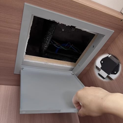 Panneau d'accès pour trappe d'inspection de plafond de porte - 200 x 200 mm - Gris - Pour grenier, baignoire - Panneau d'accès - Panneau d'accès et rénovation de maison facile à installer