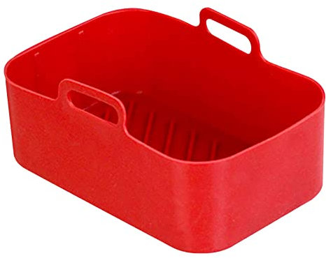 XGZ Friggitrice ad aria calda in silicone 8QT, ciotola quadrata riutilizzabile resistente al calore, per forno, stampi in silicone per friggitrice ad aria calda, forno e microonde