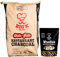 Big K Chilla-Grilla Restaurant Grade Lumpwood Charcoal 12kg Bag & Big K Woodies Natural Wood Wool Firelighters 300g with Topline Card. Perfect for Outdoor Barbecues, Camping BBQs.