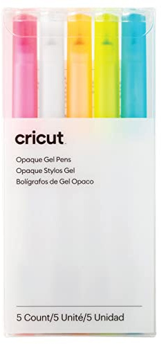 Cricut 2009849 Opaque Gel Pen Set | Brights | Mittelpunkt 1, 0 mm | 5 Pack | Zur Verwendung Explore und Maker Maschinen, mehrfarbig, &, Cricut Explore & Maker