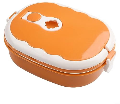CNANRNANC Chauffe-repas portable pour étudiant, boîte à lunch, récipient isolé thermiquement, boîte de conservation portable Orange