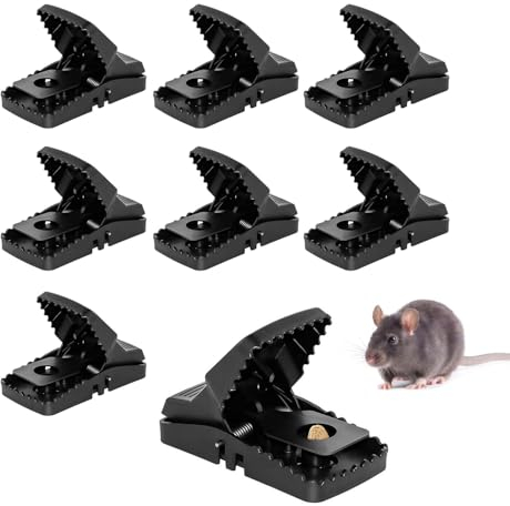 EULAPGOE 8 Stück Mausefalle, Profi-MäUsefalle, Kleine Rattenfalle, Leistungsstark, Einfach zu Bedienen, Wiederverwendbar In Haus Und Garten