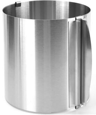 Anello Torta，Anello per torta regolabile 16-30 cm，Stampo circolare torta con 2 clip di fissaggio ，Cerchio Torta Con escala，per stratificare e decorare torte con crema al burro e torte con motivi