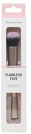 Revolution Flawless Flex Duo Brush, Pennello make-up doppio per sfumare & uniformare, setole sintetiche, vegano