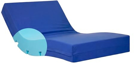 Duérmete Online - Colchón Sanitario de Alta Resiliencia HR Ignífugo, Colchones Geriátricos con Funda Impermeable, Higiénico y Duradero, 90 x 190 cm