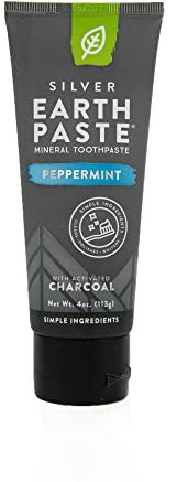 Redmond Earthpaste - Natural Non-Fluoride Charcoal Toothpaste, 4 Ounce Tube (Peppermint Charcoal)