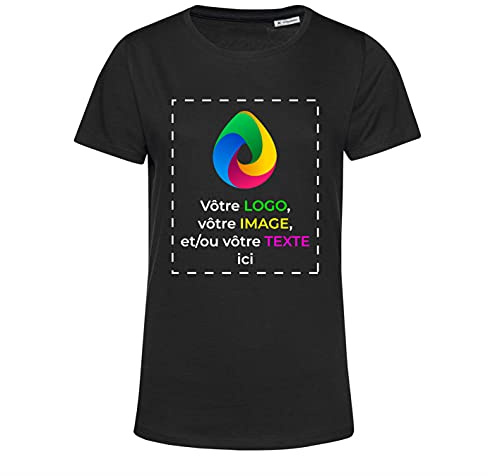 Teetaly Maglietta T-Shirt Donna con Stampa Personalizzata (Nero, M)