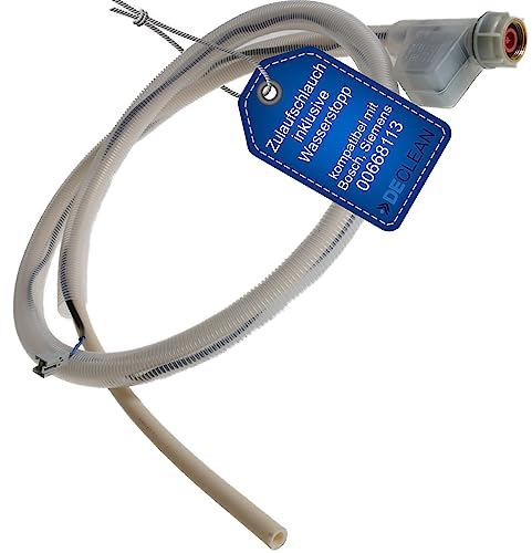 DeClean Aquastop-Schlauch kompatibel mit Bitron Type88,Bosch/Siemens/Neff Spülmaschinen, wie 00668113/668113. Sicherheitszulaufschlauch für verschiedene Spülmaschinen