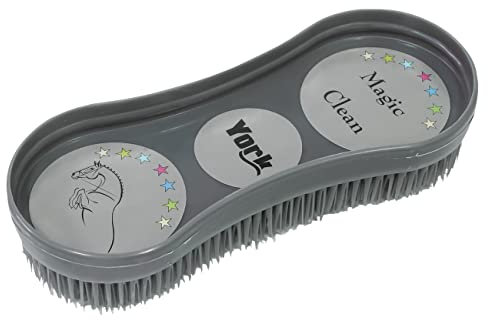 York Bürste Magic Clean Pferdebürste Putzbürste (Grau)