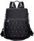 Eshow Rucksack Damen Klein, Kleiner Rucksack Damen Leicht, Damen-rucksackhandtaschen Elegant, Cityrucksack diebstahlsicher Mittelgroß, Mini Backpack Women Modern zur Schule Arbeit Reise, Schwarz