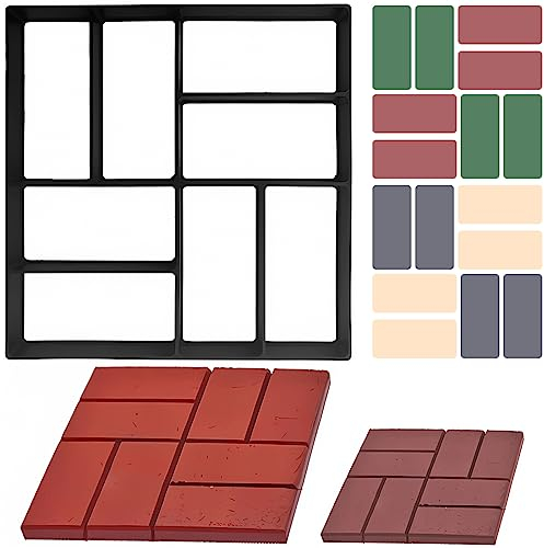 Molde de Hormigón Formulario Concreto Forma Pasarelas Encofrados para Hacer pavimentos/Caminos/Suelos de Jardín, Patio, Balcón, Terraza (B)