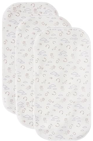 Yuehuamech 3 Pack Larger Softer Changing Pad Liners Waterproof Cotton Flannel Washable Reusable Changing Table Cover Liners Baby Diaper Changing Mat Sheet 11.8x23.6 inch