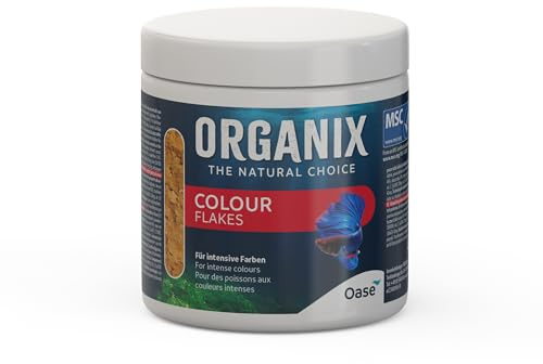 OASE ORGANIX Colour Flakes, 250 ml - Flockenfutter für Aquarienfische, Hauptfutter, tägliche Fütterung, Spezialfutter für farbenprächtige Fische