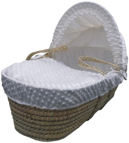 Jillyraff Cream Cuddlesoft Dimple Moses Replacement Basket Dressing Set for palm and wicker baskets