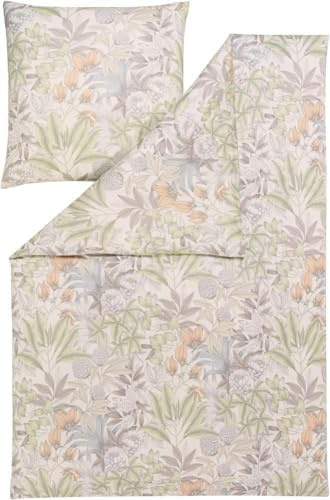 ESTELLA Ateliers Florentin - Set di biancheria da letto in jersey, 135 x 200 cm + 80 x 80 cm