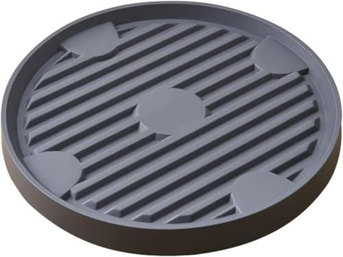 ETRAVEL Plant Caddy with Wheels Heavy Duty, 22CM Round Plant Pot Trolley with Brake Wheels Movable Plant Pot Stand with Lockable Caster (Outer D:22CM, Grey)