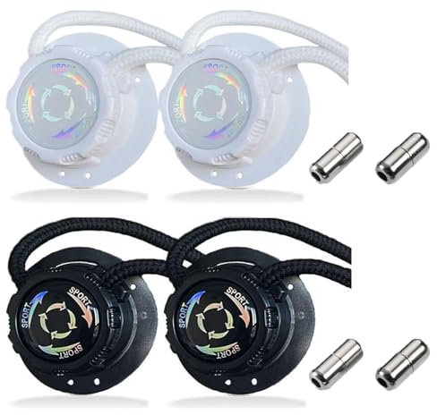 TELAIN 4 Stück Automatische Drehverschluss Schnürsenkel Keine Installation erforderlich, Kein Binden, Sneaker Lock Schnürsenkel für Unisex, Geeignet für Kinder und Erwachsene