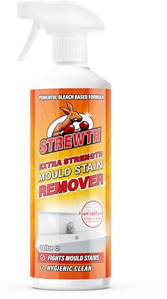 Strewth - Mould Stain Remover Foam Action Spray, Removes Mouldy Stains From Walls, Tiles, Silicone Seals & More - 1 Litre