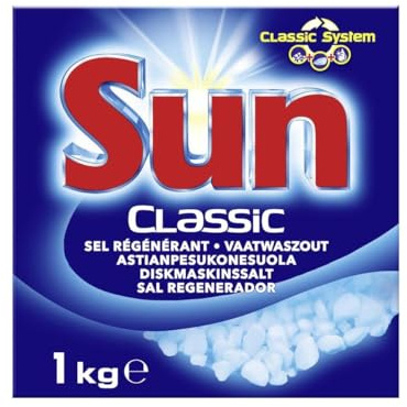SUN Sel Régénérant Standard 1kg - Protection longue durée contre le calcaire pour votre lave-vaisselle - Lot de 4