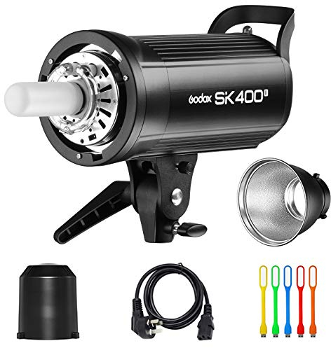 Godox SK400II Luz Estroboscópica para Estudio Fotográfico Photography Flash 220V Lámpara de Modelado Luz Continua Fotografía para Estudio, Tiro, Ubicación y Fotografía Vertical