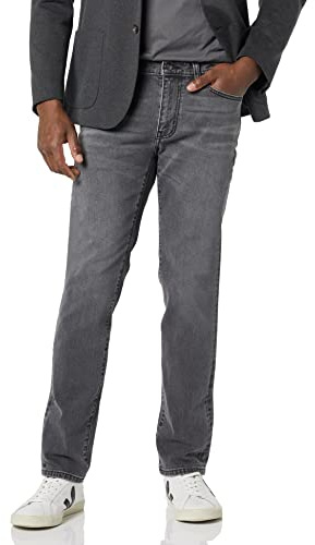 Amazon Essentials Jean Slim - couleurs abandonnées Homme, Gris Délavé, 38W / 32L