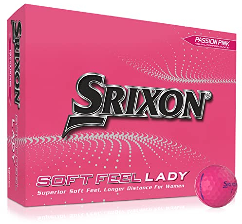 Srixon Soft Feel Lady8 - Golfbälle mit geringer Kompression - Dutzend Golfbälle für Damen - Golfgeschenke und Golfzubehör.