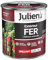 Julien Peinture Fer Anti-Rouille Brillant - Portes, grilles, portails, mobilier de jardin en métal - Rouge Basque 0,5 L