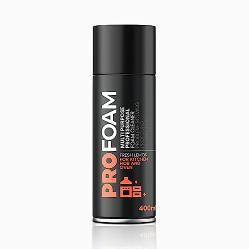 Profoam Oven, Grill & Barbecue Cleaner, Heavy Duty Oven Cleaner & Degreaser, Removes Baked On Food and Burnt-In Grease Fast, (400ml) Foam Spray, Made In The UK