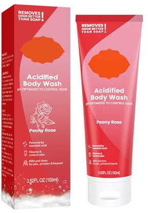 Acidified Body Wash with Rose, Acidified Body Wash for Women Underarm Bodyremoves Odor (100ml, 1PCS)