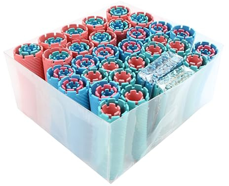 100 Pcs Perm Rods Set for Short & Long Hair, Large Curlers & Rollers for Women and Men, Cold Wave Curling Kit Permanent Bar with Multiple Sizes, Hairdressing Tools for Home Curly, Fluffy, Wavy Style