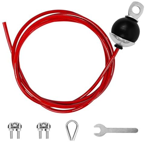 Topfinder Gym Cable, Fitness Steel Cable Machine Pulley System Home Gym Replacement Pulley Cable (Adjustable 3m)