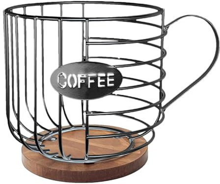 Contenitore Per Cialde Da Caffè - Supporto Resistente Per Tazze E, Barattolo In Acciaio Inox Salvaspazio Per Piani Cucina E Frigorifero | Accessorio Da Bar Per Conservare La Crema Di Caffè In