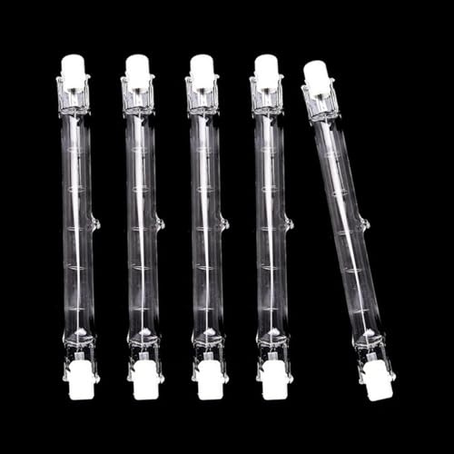 UGEFKMQ 5PC R7S 125MM 500W Lámparas Halógenas R7S 125MM 1000W 230V J Type T3 Bombilla halógena tungsteno inundación filamento doble extremo 1000W