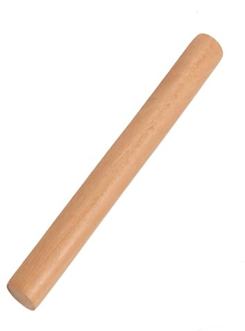 Buchenholz Nudelholz,30 x 3 cm Teigroller Holz,Teigrolle zum Backen Natürlichem Buchenholz Klassisches Nudelholz für Fondant,Pizza,Cookie,Nudelteig,Mürbeteig